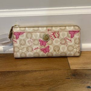 Coach butterfly clutch/wallet